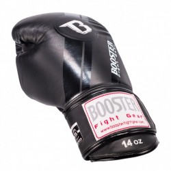 Gants de Boxe Booster noir "BGL 1 V3 BLACK FOIL", Muay Thai, Boxe Thai, Kickboxing, K-1