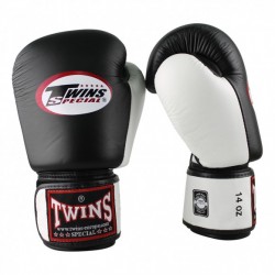 Boxing Gloves Twins black and white"Bgvl 3", Muay Thai, Thai Boxing, Kickboxing, K-1
