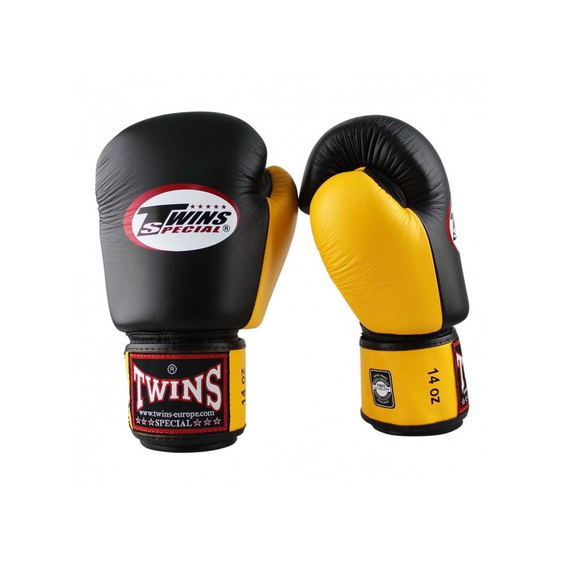 Boxing Gloves Twins black and yellow "Bgvl 3", Muay Thai, Thai Boxing, Kickboxing, K-1
