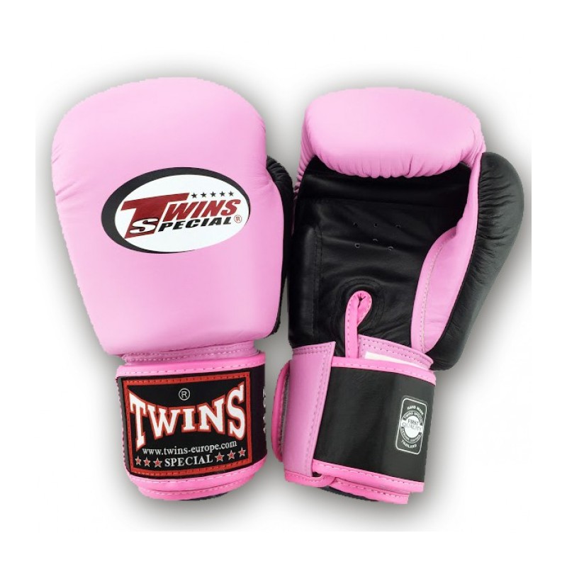 Boxing Gloves Twins Pink and black "Bgvl 3", Muay Thai, Thai Boxing, Kickboxing, K-1