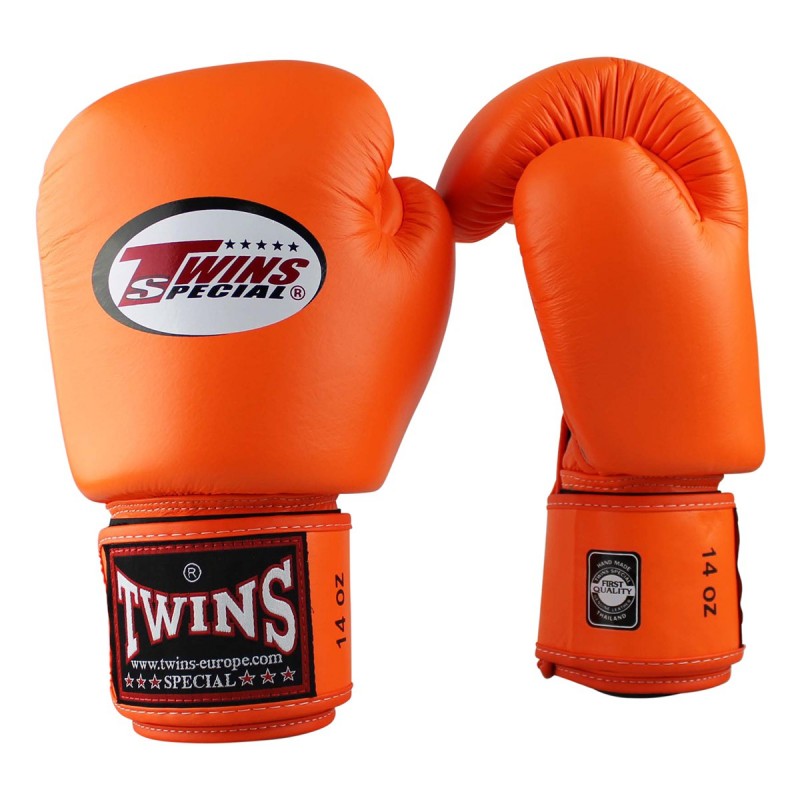 Gants de Boxe Twins orange "Bgvl 3", Muay Thai, Boxe Thai, Kickboxing, K-1