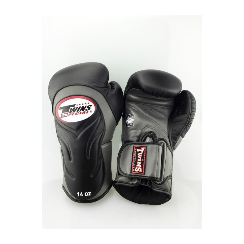 Boxing Gloves Twins black and grey "Bgvl 6", Muay Thai, Thai Boxing, Kickboxing, K-1